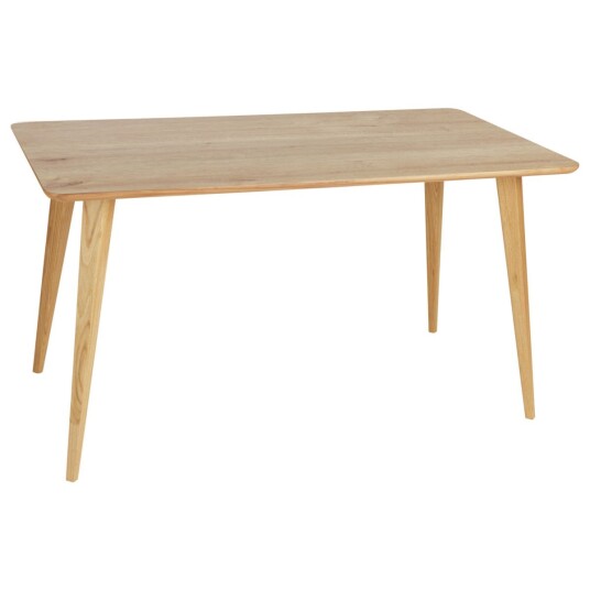 VEGA Bord Duneo rektangulært; 140x75x76 cm LxBxH; Bordplate Eik Ramme Eik/Natur; Rektangulær