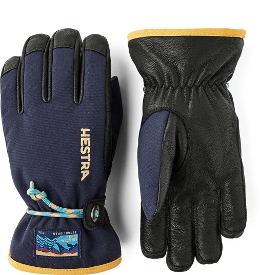 Hestra Kids' Wakayama Jr - 5 Finger Navy 3 Hestra Kids' Wakayama Jr - 5 Finger Navy 3
