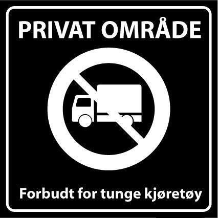 Skilt   Privatrettslig   Forbudt for tunge kjøretøy