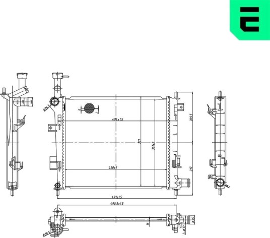 ERA 673586 Radiator motorkjøling
