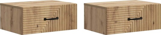  Vegghengt Nattbord 2 pcs Artisan eik 49 x 34,5 x 20 cm