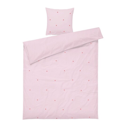 Juna   Daisy sengetøy 150x210 cm rosa/rød