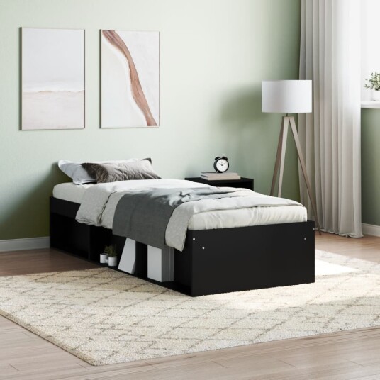 vidaXL Sengeramme svart 75x190 cm 8721012158023 vidaXL Sengeramme svart 75x190 cm 8721012158023