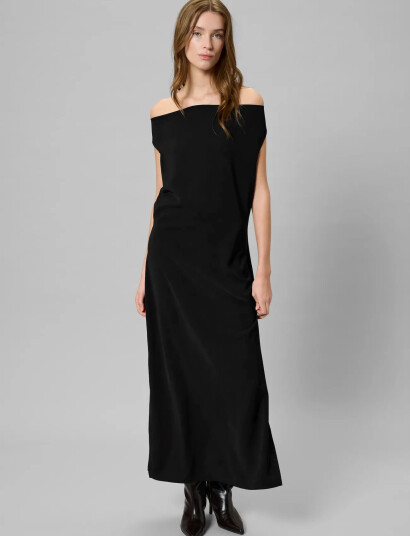 My Essential Wardrobe Mwmille Waterfall Dress - Black - 44