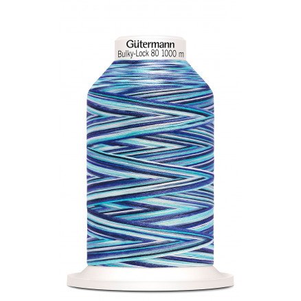 Gütermann Bulky Lock 80 Multi Blue Sytråd Polyester 9957 1000m