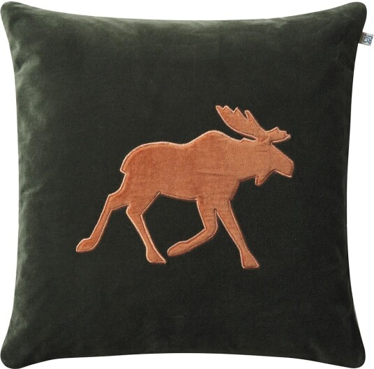 Chhatwal & Jonsson Moose putetrekk 50x50 cm Forest Green-terracotta