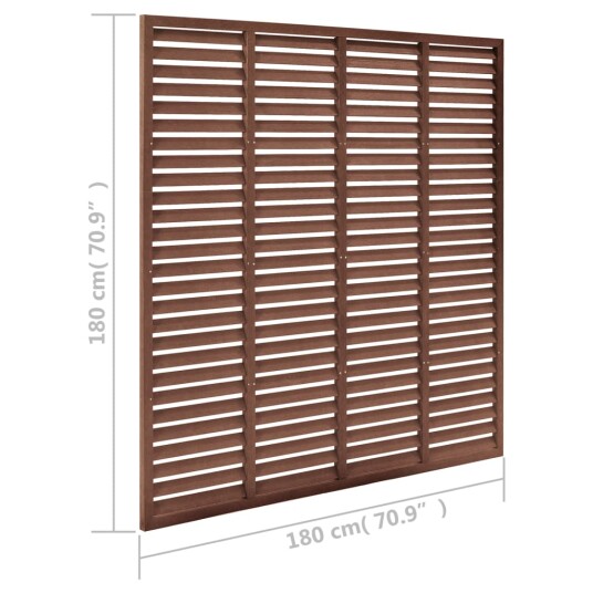 vidaXL Lamellgjerde WPC 180x180 cm brun
