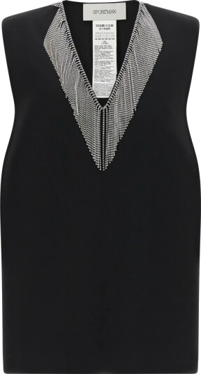 Sportmax Dame Topper Svart M, Sportmax Dame Topper Svart M,