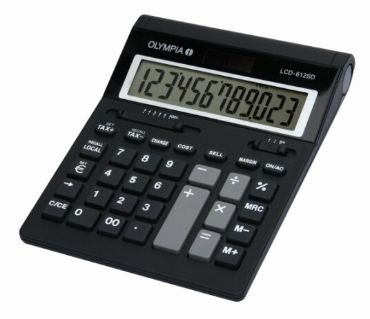 Olympia Lcd 612 Sd, Desktop, Grunnleggende, 12 Sifre, 1 Linjer, Sort Olympia Lcd 612 Sd, Desktop, Grunnleggende, 12 Sifre, 1 Linjer, Sort