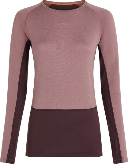 Icebreaker Women's Merino 260 ZoneKnit Long Sleeve Crewe Java/Summit L Icebreaker Women's Merino 260 ZoneKnit Long Sleeve Crewe Java/Summit L