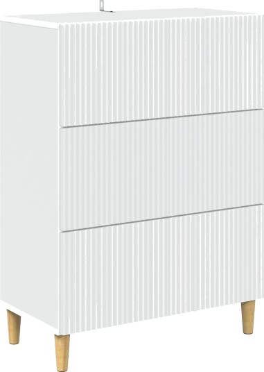 vidaXL Skuffeskap Hvit 66 x 34,5 x 90 cm Konstruert tre