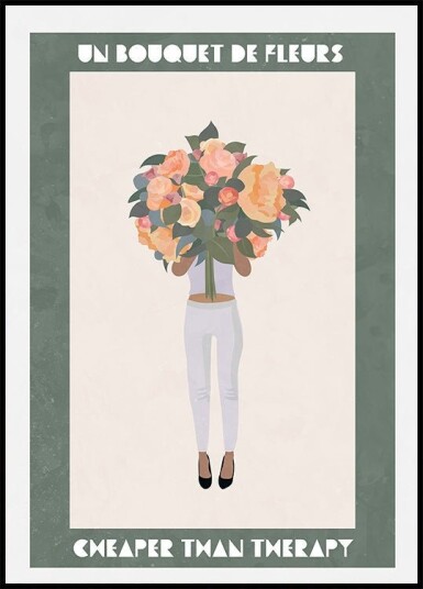 Flowers girl therapy Plakat Plakat / 70x100cm
