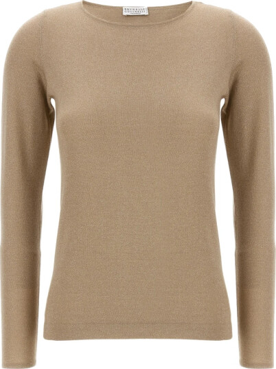 Brunello Cucinelli Dame Strikkevarer Gul S,
