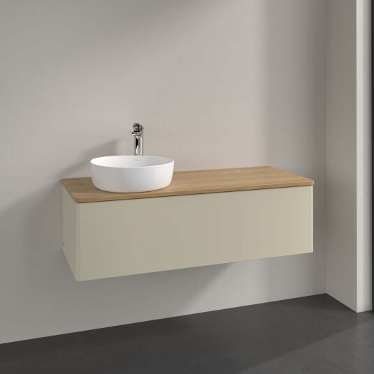 Villeroy & Boch  Antao Servantskap med 1 skuff 120x50x36 cm m/lys Grå Matt/Eik