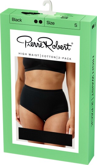 Pierre Robert High Waist Cotton X2 Black XXL