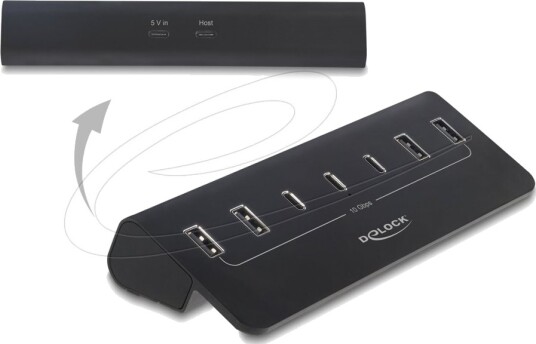 Delock Usb 10 Gbps Hub Med 3 Usb Type-C Og 4 Usb Type-A Porter (64283)