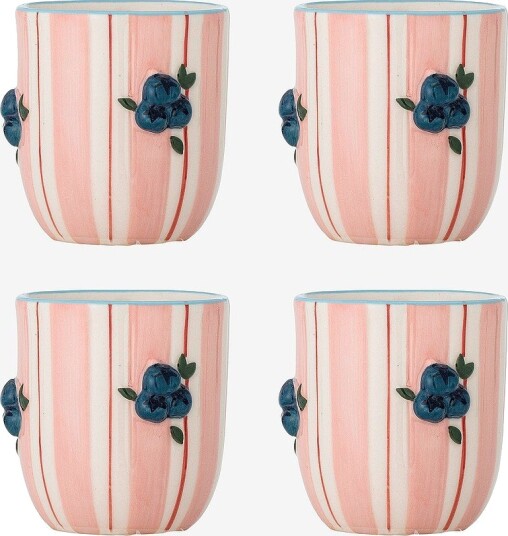 Bloomingville Carry Kopp sett med 4 stk. Rosa