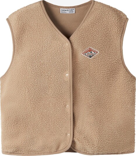 Name It Pilevest Nkmowe SL Nreg Teddy Vest Grå