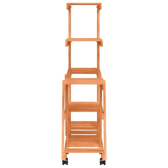 vidaXL Blomsterstativ med hjul 95x25x101 cm heltre gran