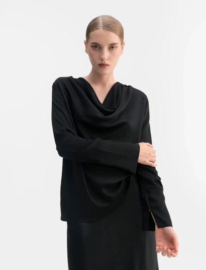 Ahlvar Gallery Zia Silk Blouse - Black - S Ahlvar Gallery Zia Silk Blouse - Black - S