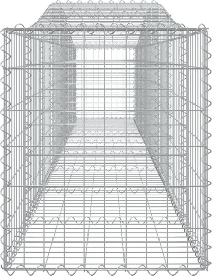 vidaXL Gabionkurver buede 5 stk 400x50x60/80 cm galvanisert jern