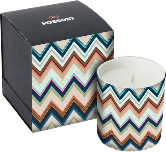 Missoni Home Agadir Scented Candle W/Decorated Glass Container Ø 8,3Xh9 Multi/patterned ONE SIZE