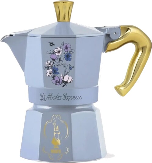 Bialetti 3 Cup Moka Brewer Bridgerton Lilac Bialetti® Blue 130ML/3CUP