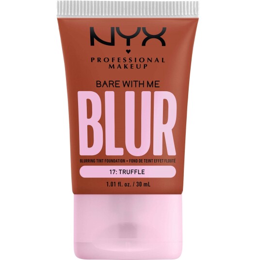 NYX Bare With Me Blur Foundation 17 Truffle 30 ml - Vegansk Fuktighetsgivende Makeup