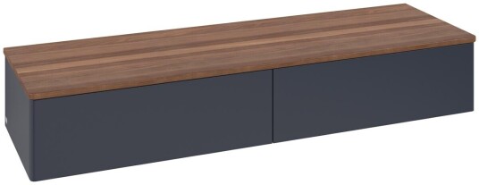 Villeroy & Boch Villeroy & Boch Antao Sideskap 160x50x26,8 cm u/lys Blå Matt/Valnøtt Villeroy & Boch Villeroy & Boch Antao Sideskap 160x50x26,8 cm u/lys Blå Matt/Valnøtt