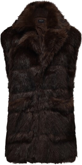 Bardot Brentley Faux Fur Vest DARK CHOCO L