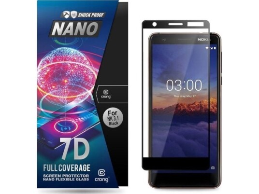 Crong Crong 7D Nano Flexible Glass - 9H Hybrid Glass For The Entire Screen Nokia 3.1 Universal