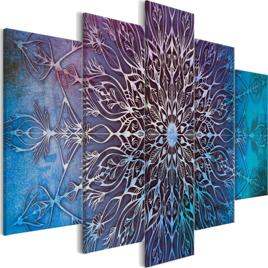 Bilde Center 5 Parts Wide Blue 100x50 Artgeist sp. z o. o.