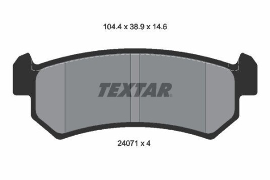 Bremseklosser TEXTAR 2407101 Bremseklosser TEXTAR 2407101