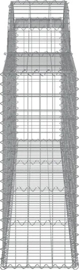 vidaXL Gabionkurver buede 4 stk 300x30x80/100 cm galvanisert jern