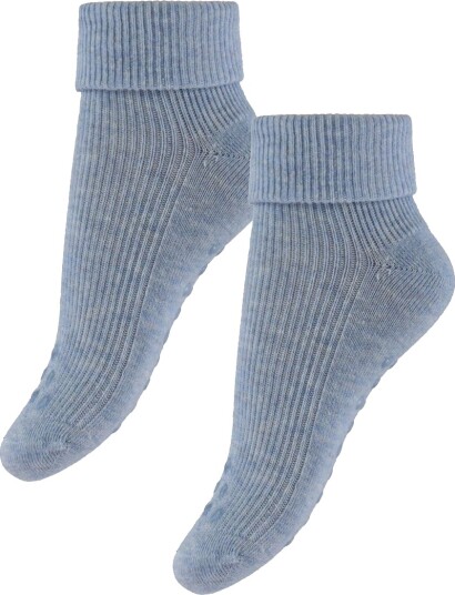 Minymo Baby Rib Sock W. Abs (2-Pack) Blue 23\26 Minymo Baby Rib Sock W. Abs (2-Pack) Blue 23\26