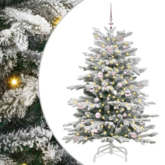  Kunstig sammensatt juletre Hvit 150 cm PE og PVC