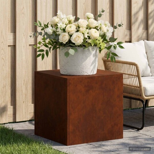 vidaXL Planteholder Rusten 40 x 40 x 40 cm Cortenstål