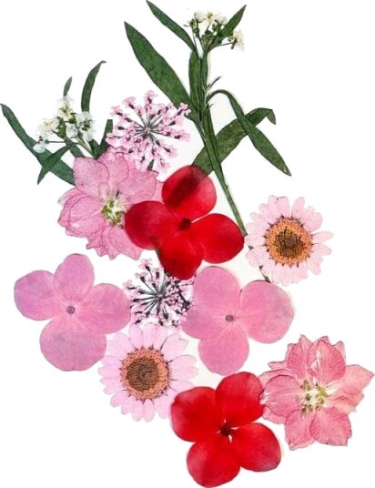 GLITTERNISTI Face Flowers Pink and Greens GLITTERNISTI Face Flowers Pink and Greens