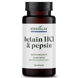 Närokällan Betain HCL & Pepsin 90 kapsler Närokällan Betain HCL & Pepsin 90 kapsler