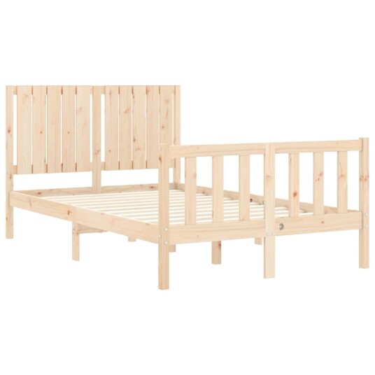 vidaXL Sengeramme med hodegavl 4FT small double heltre