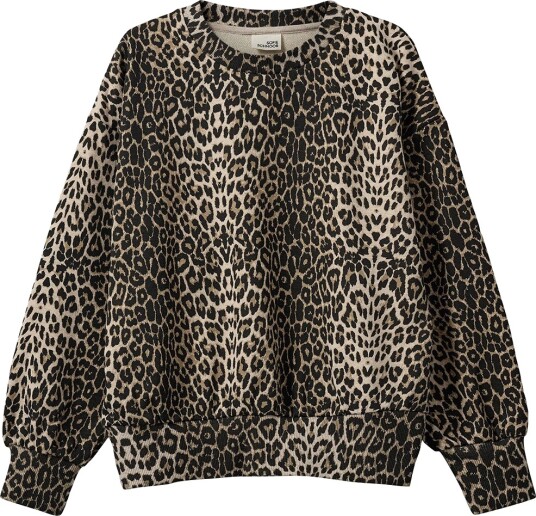 Sofie Schnoor Collegegenser Elisy Light Brown Leopard m. Sva Sofie Schnoor 12 år 152 Collegegenser Beige Brun Svart