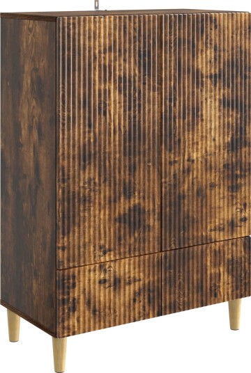  Serviesskap med skuff Røkt Eik 66 x 34,5 x 95 cm Konstruert tre
