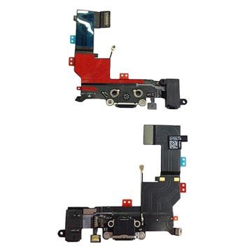 iPhone 5S Ladekontakt Flex Kabel Svart