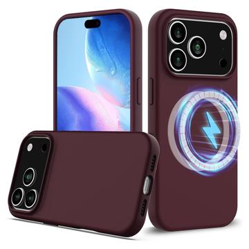 iPhone 17 Pro Max Liquid Silikondeksel MagSafe kompatibel Vinrød