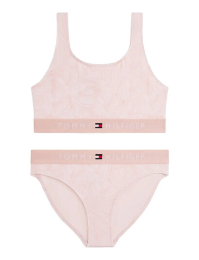 Tommy Hilfiger Bralette Set Print Pink 152 164 Tommy Hilfiger Bralette Set Print Pink 152 164