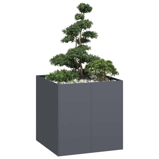  Plantekasse antrasitt 80x80x80 cm stål