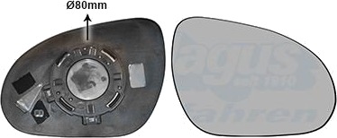 VAN WEZEL 8207834 Speilglass, ytterspeil