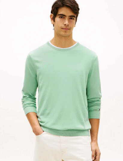 Tommy Hilfiger Dc Cotton/Lyocell Cneck Green M