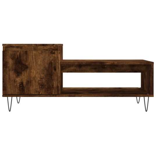 Salongbord røkt eik 100x50x45 cm konstruert tre 8721012111448