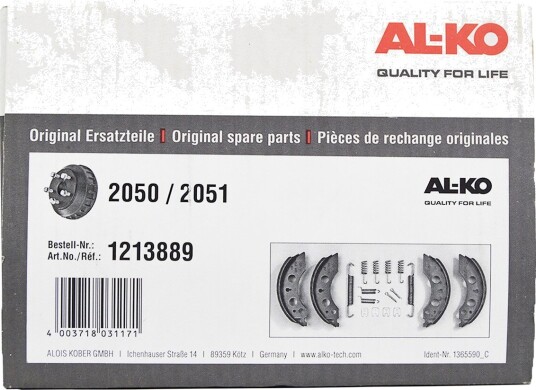 AL-KO Bremseskosett 2050/2051